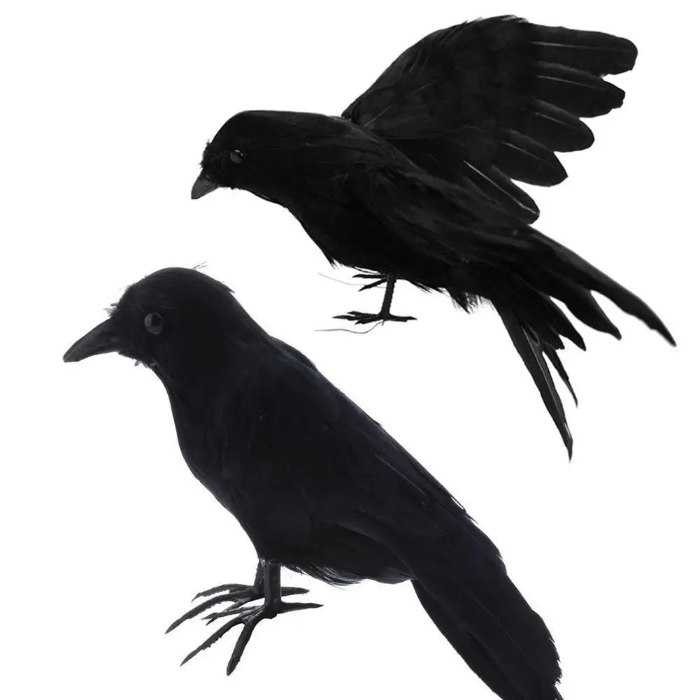 Halloween Decoracion Simulation Black Crow Raven Bird Repellent Pest Control Pigeon Repellent Garden Decoration Outdoor