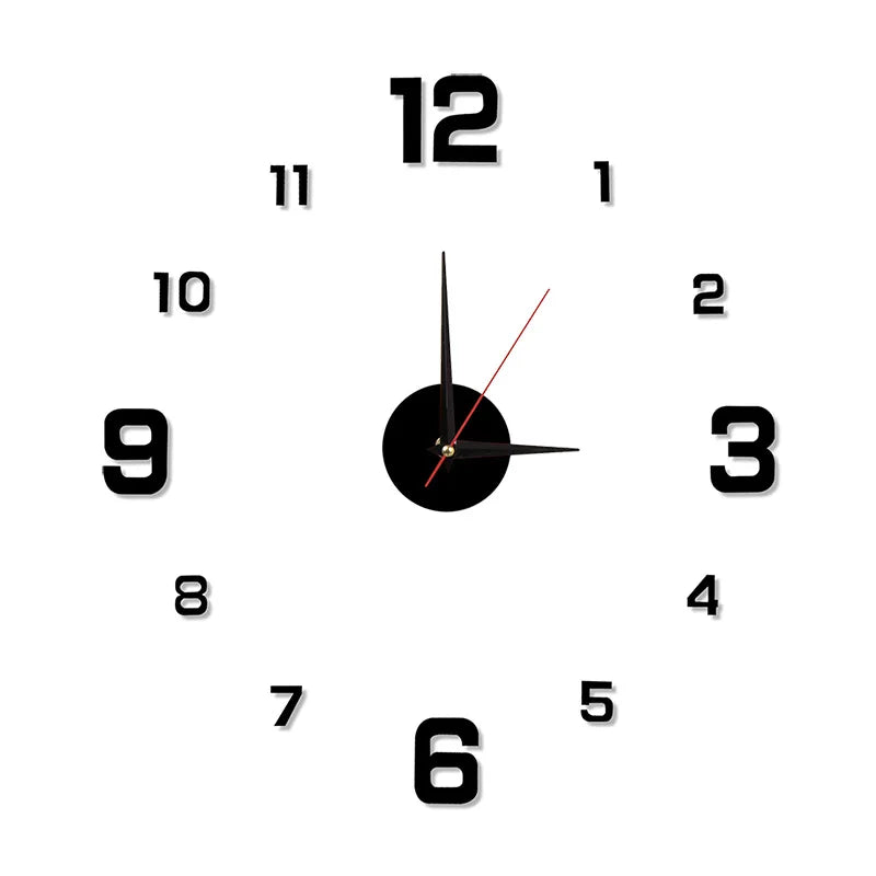 2022 New 3D Roman Numeral Acrylic Mirror Wall Clock Sticker Fashion DIY Quartz Clocks Watch Home Decoration Living Room Stickers